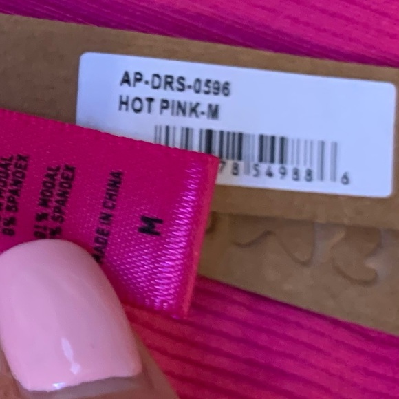 Skims|NWT|Hot Pink|Soft Lounge Long Slip Dress *FREE Alo Canvas Tote* Size - M - Picture 5 of 5